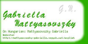 gabriella mattyasovszky business card